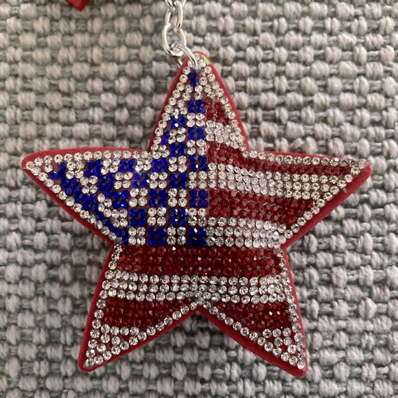 USA 🇺🇸STAR⭐️FLAG🇺🇸KEYCHAIN/PURSE CHARM - Picture 5 of 6